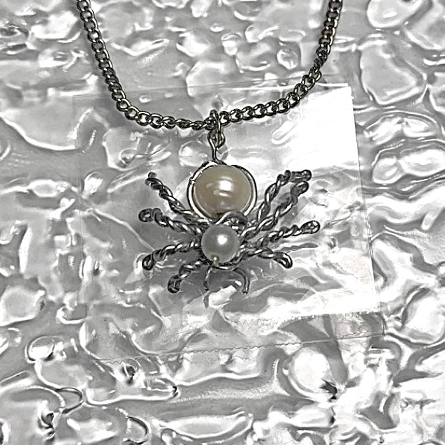 Pearl Spider Necklace
