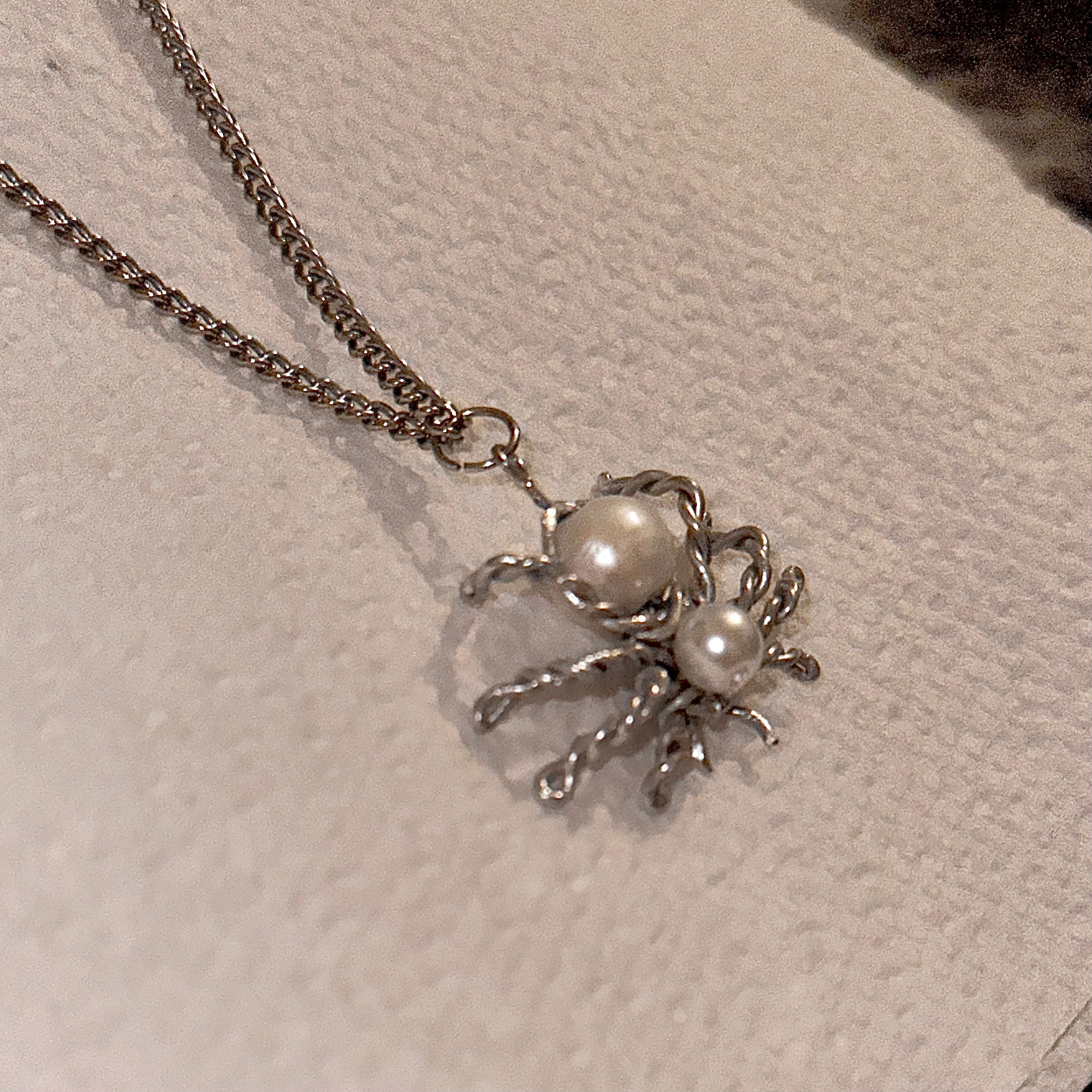 Pearl Spider Necklace