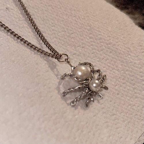 Pearl Spider Necklace