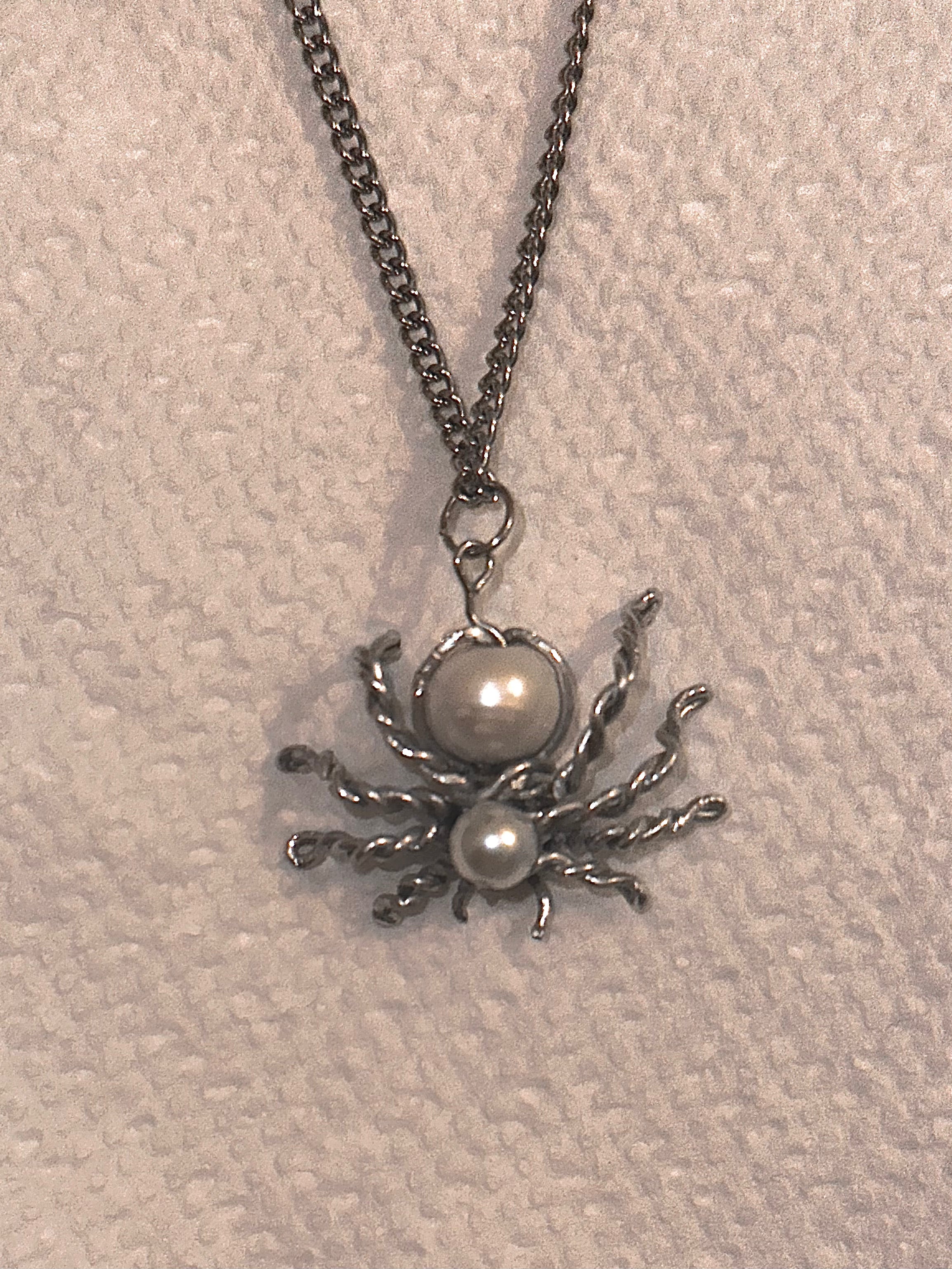 Pearl Spider Necklace